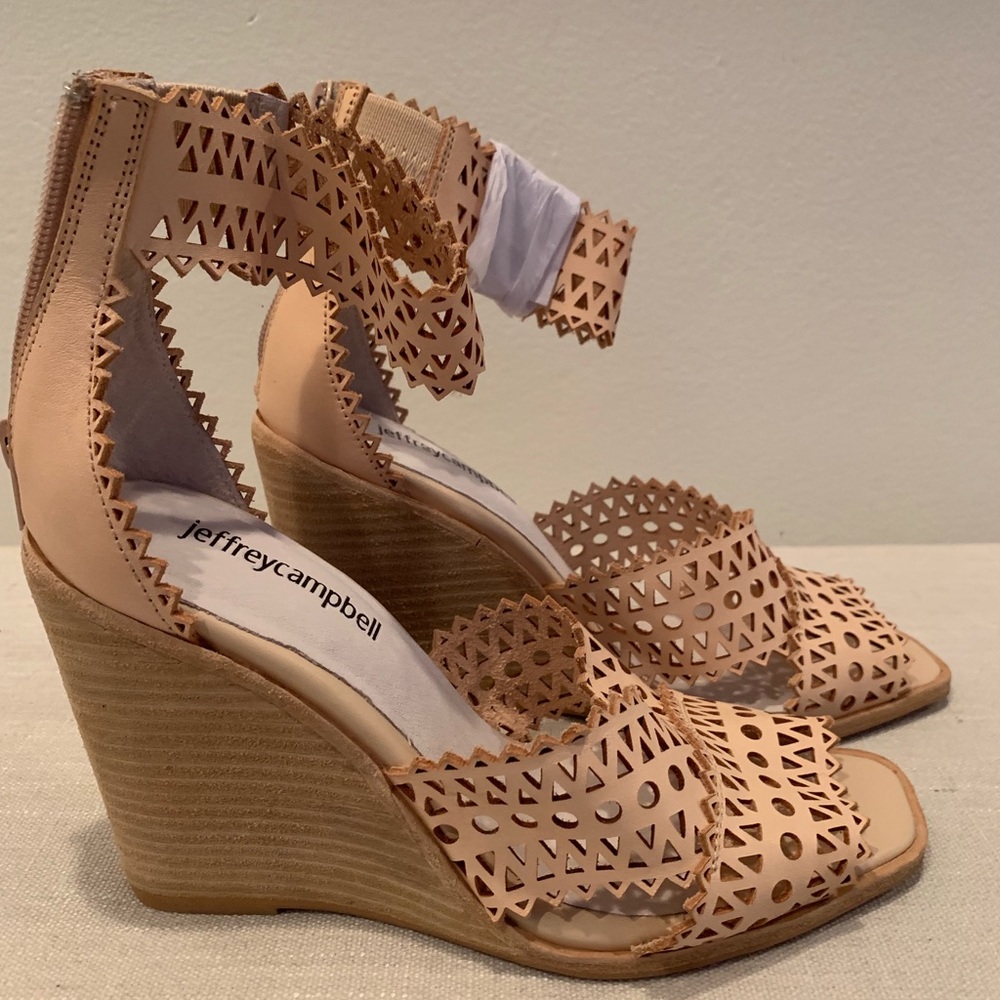 Jeffrey Campbell Besante St Wedge Sandals - 6.5